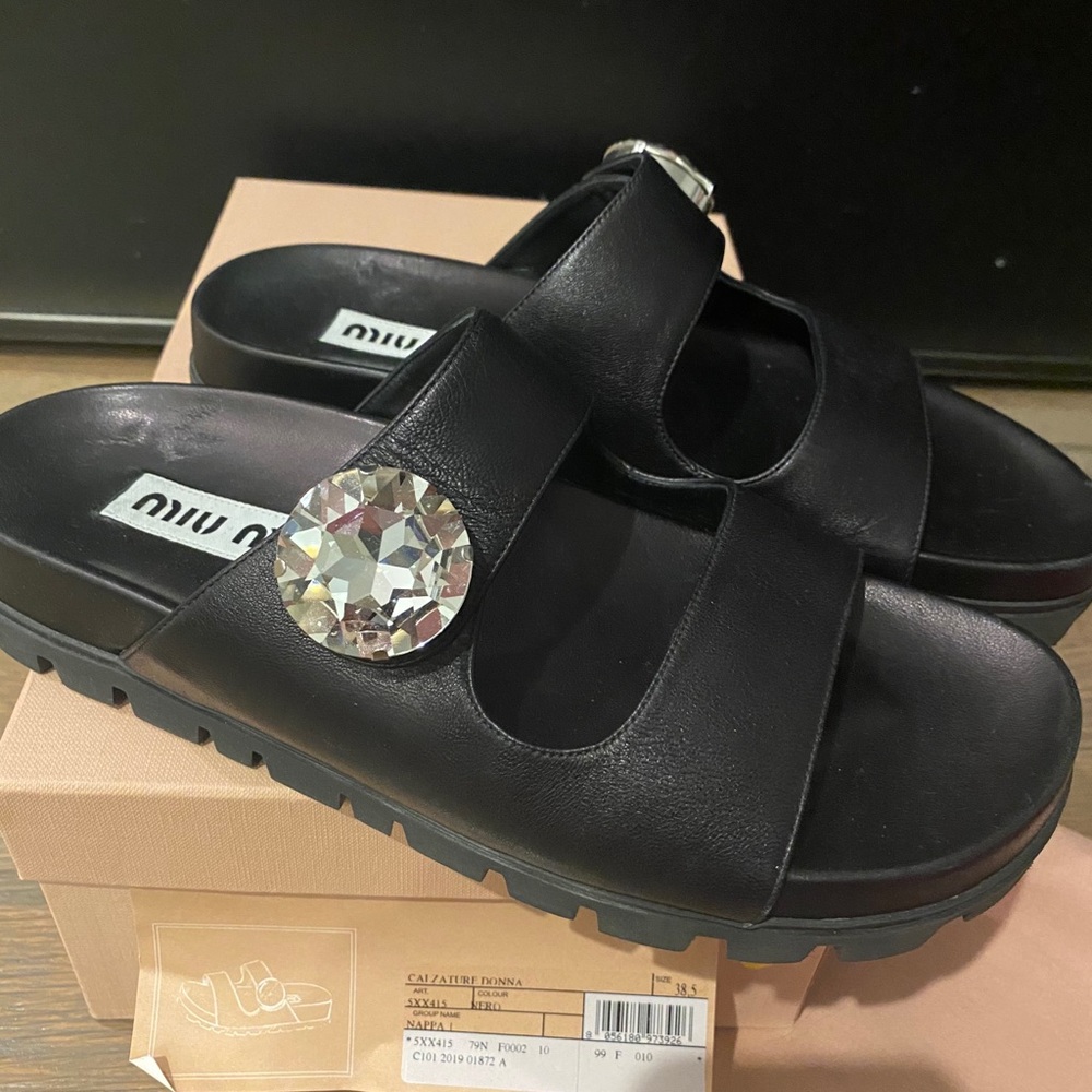 100% Authentic Miu Miu Sandals 38.5 - image 2